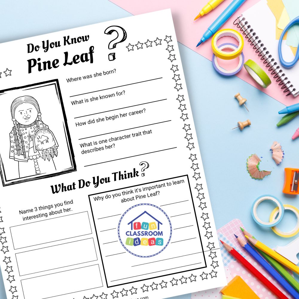 Pine Leaf worksheet pdf