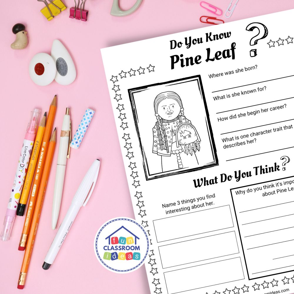Pine Leaf worksheets lesson