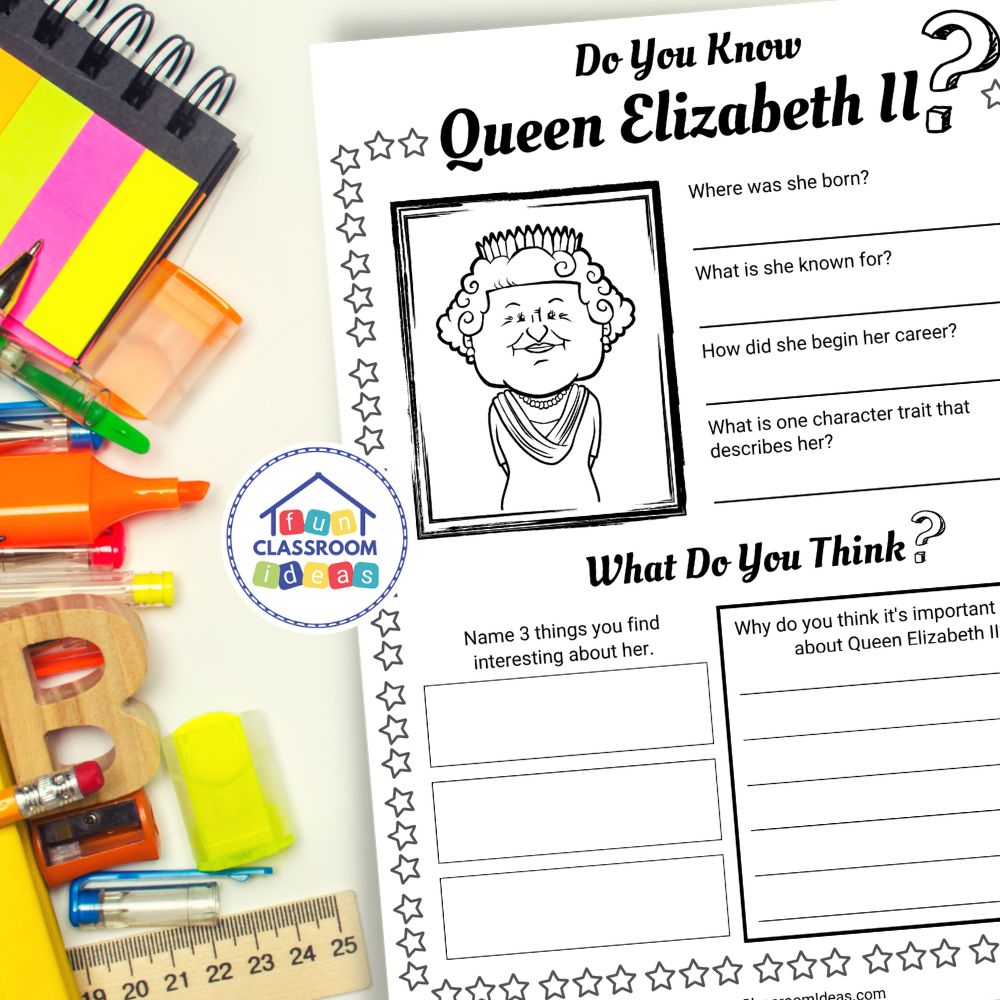 Queen Elizabeth II worksheets interactive worksheet