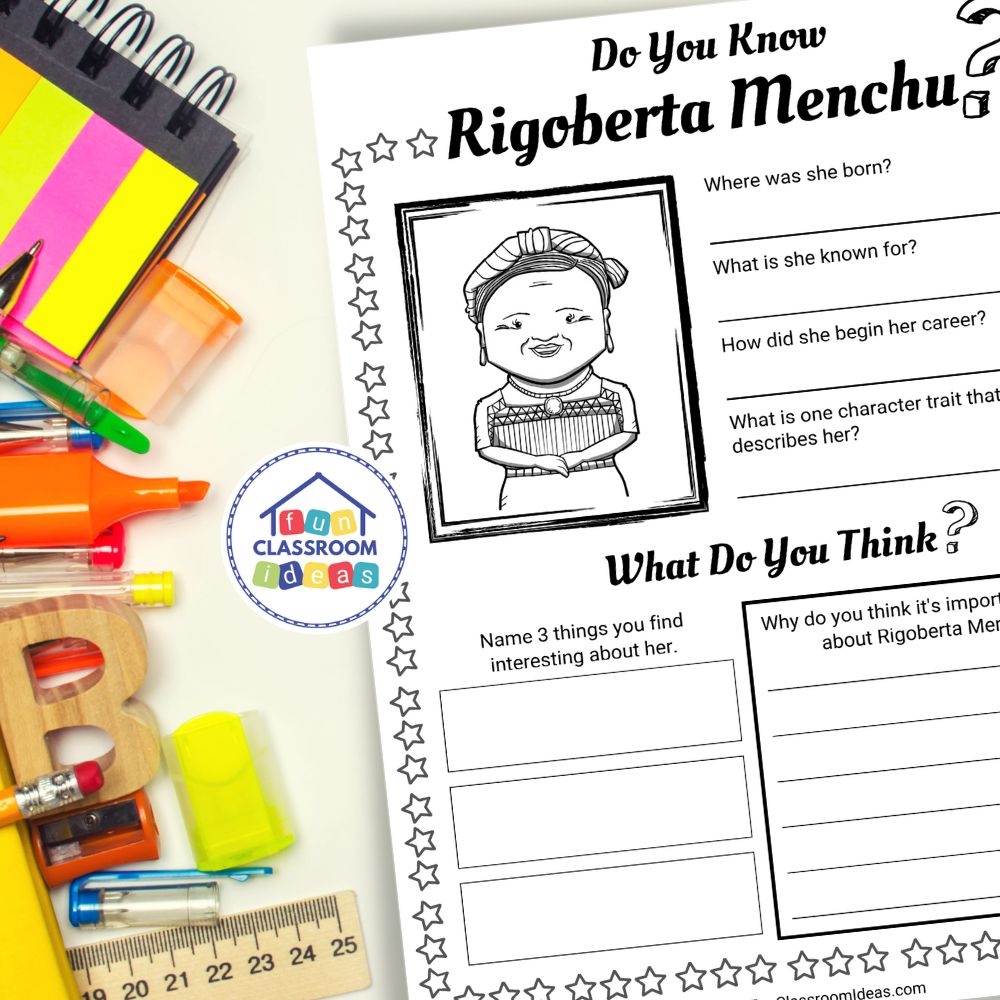 Rigoberta Menchu worksheets interactive worksheet