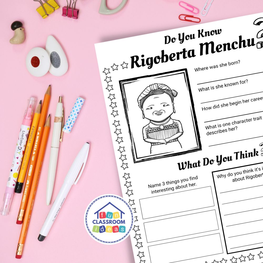 Rigoberta Menchu worksheets lesson