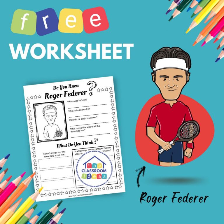 Free Roger Federer Worksheet - Level-Up Your Worksheets