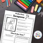 Sacagawea coloring worksheet