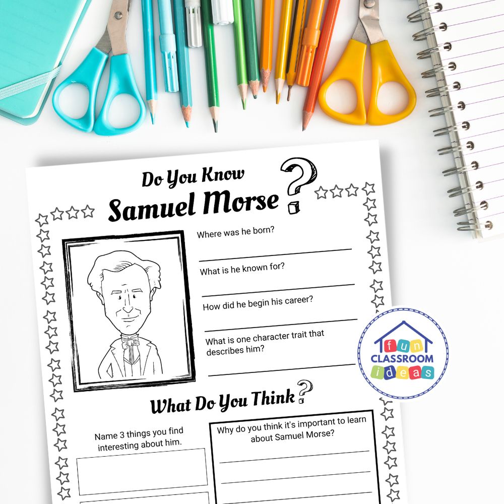 Samuel Morse handout free for kids
