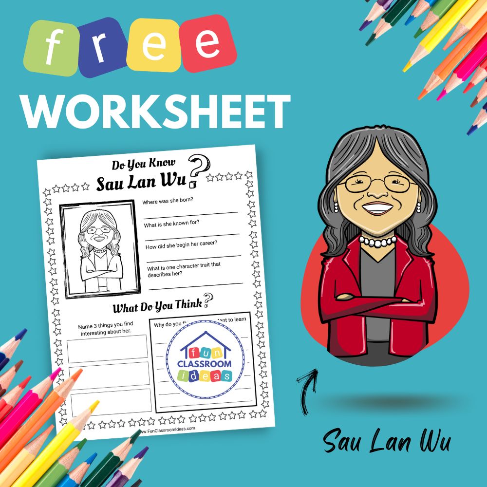 Sau Lan Wu bio worksheet for kids