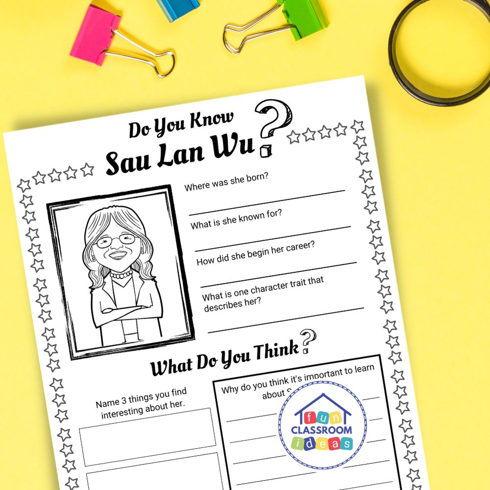 Sau Lan Wu worksheets coloring page