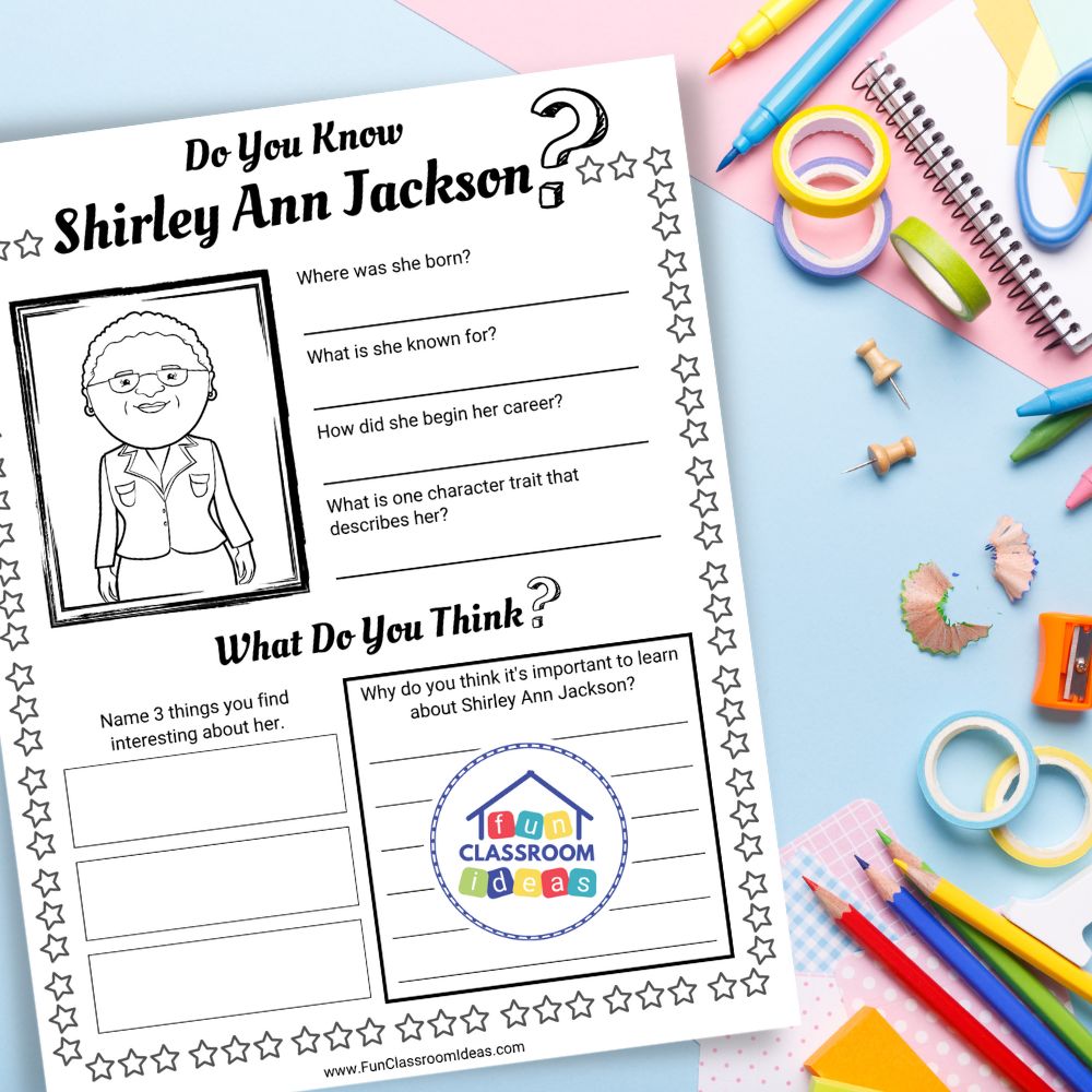 Shirley Ann Jackson worksheet pdf