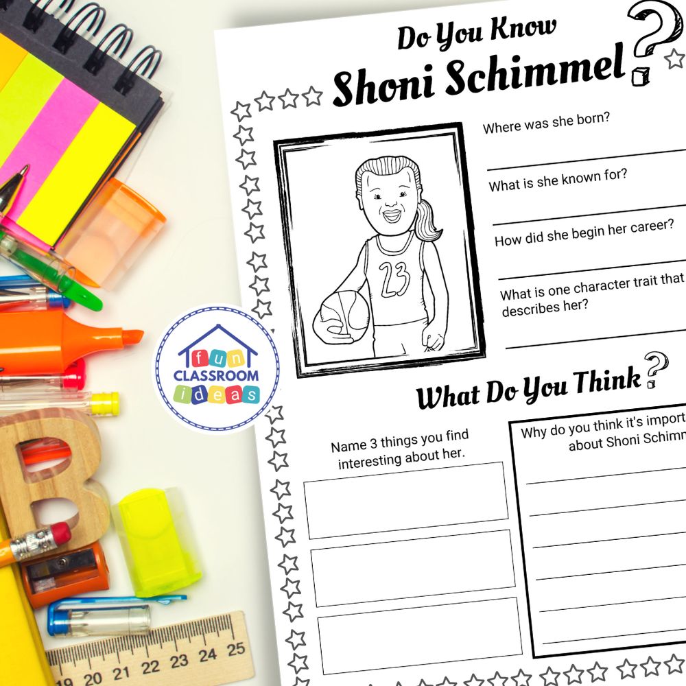 Shoni Schimmel worksheets interactive worksheet