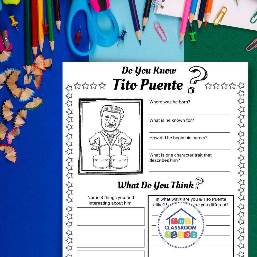Tito Puente free worksheet