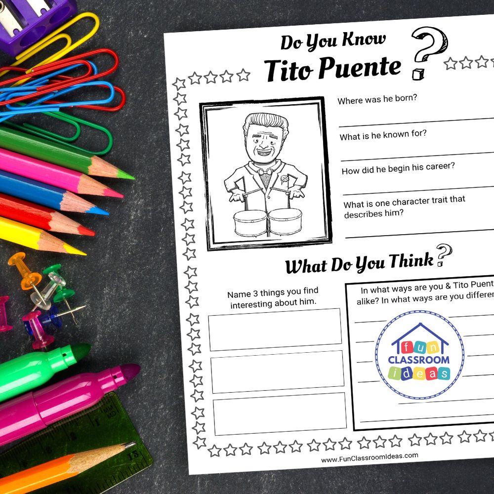 Tito Puente worksheets pdf