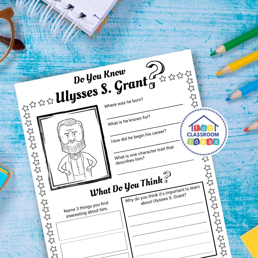 Ulysses S. Grant worksheets free