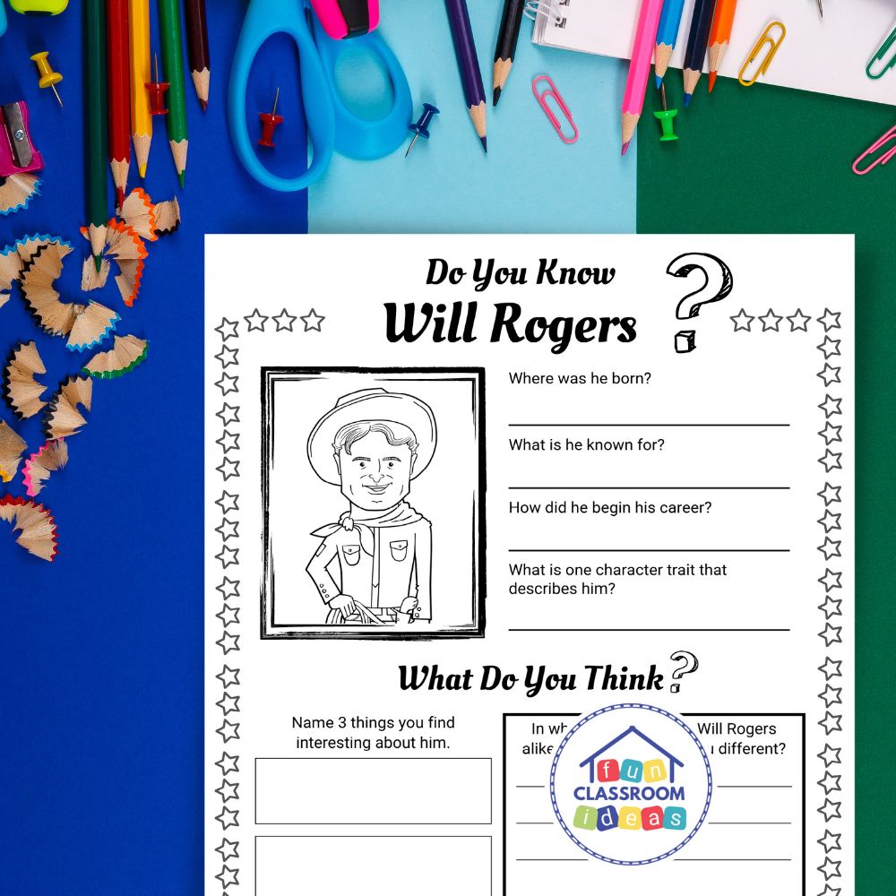 Will Rogers free worksheet