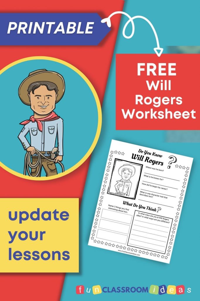 Will Rogers printable worksheets