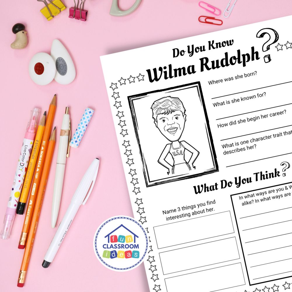 Wilma Rudolph worksheets lesson