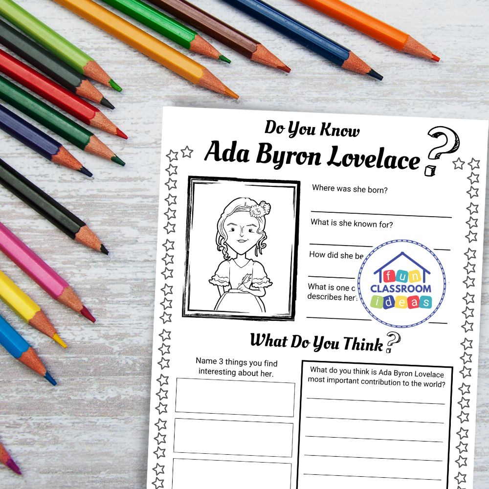 free Ada Byron Lovelace handout