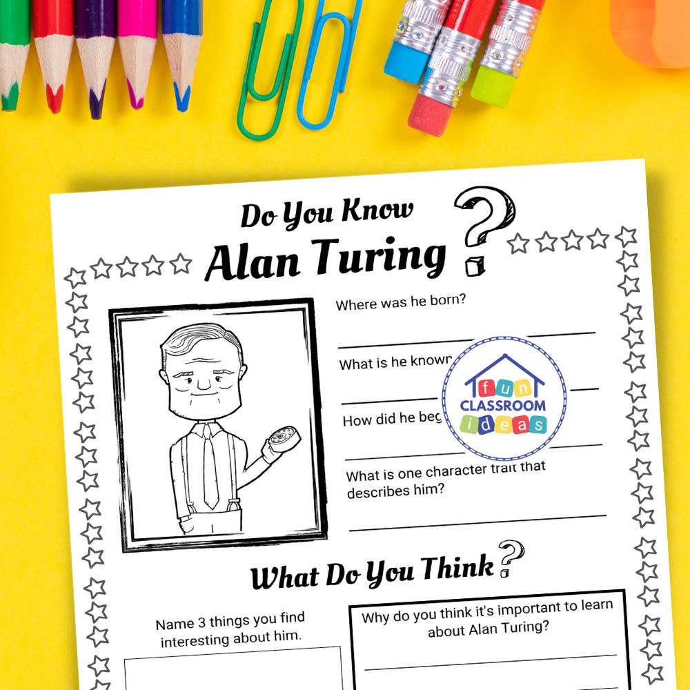 free Alan Turing worksheet