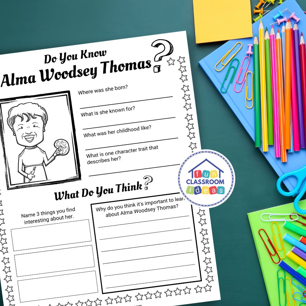free Alma Woodsey Thomas worksheets pdf