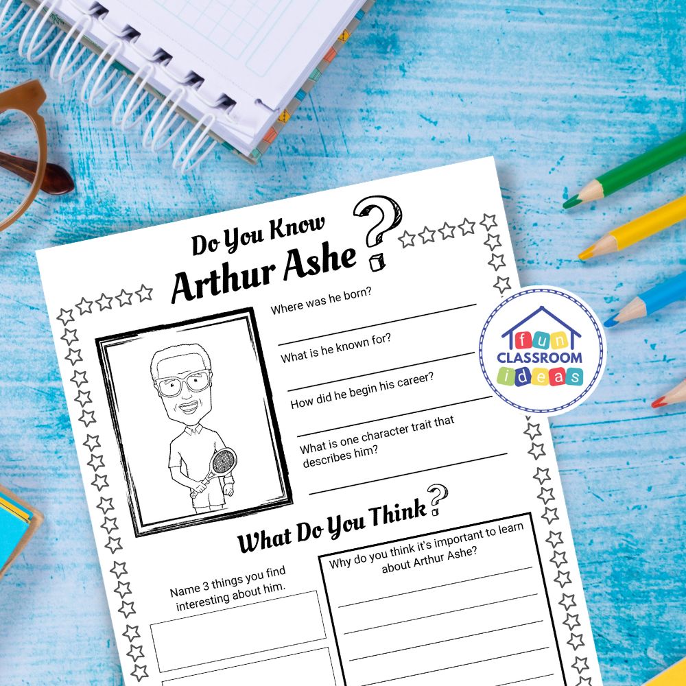 free Arthur Ashe worksheets