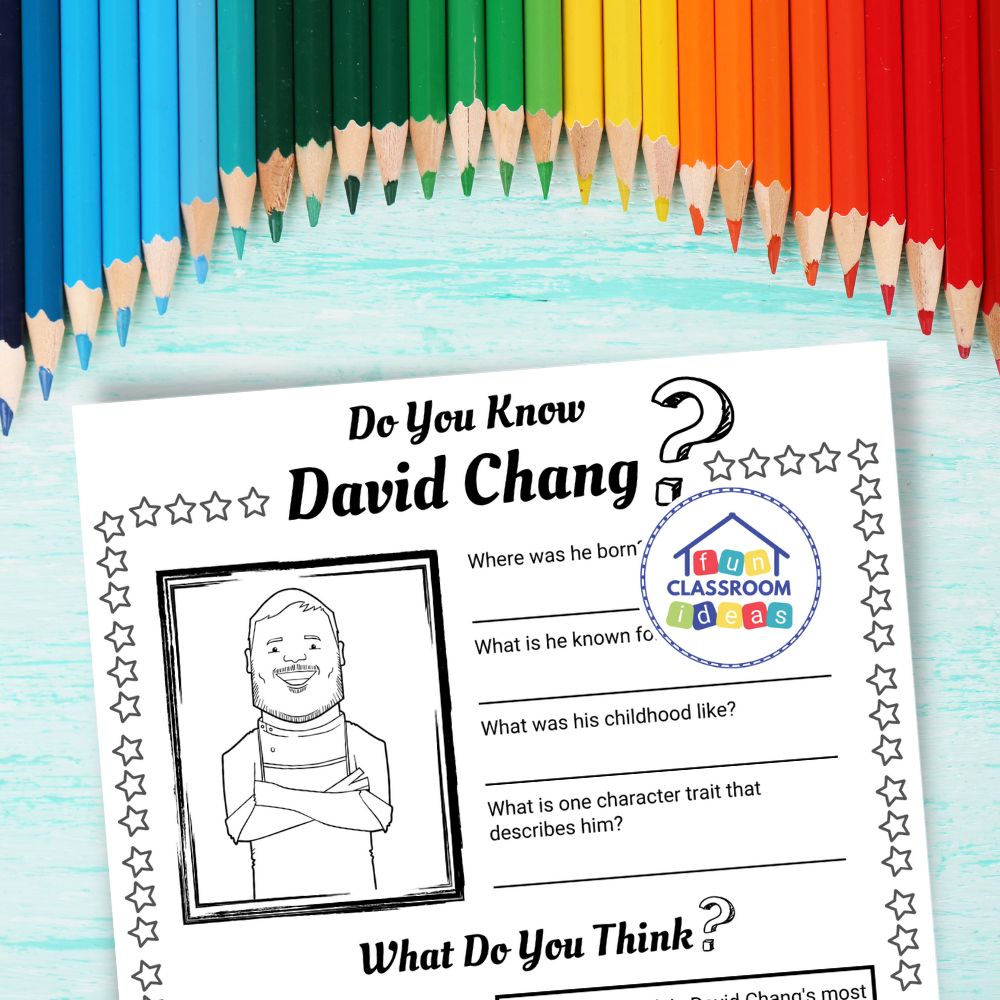 free David Chang worksheet