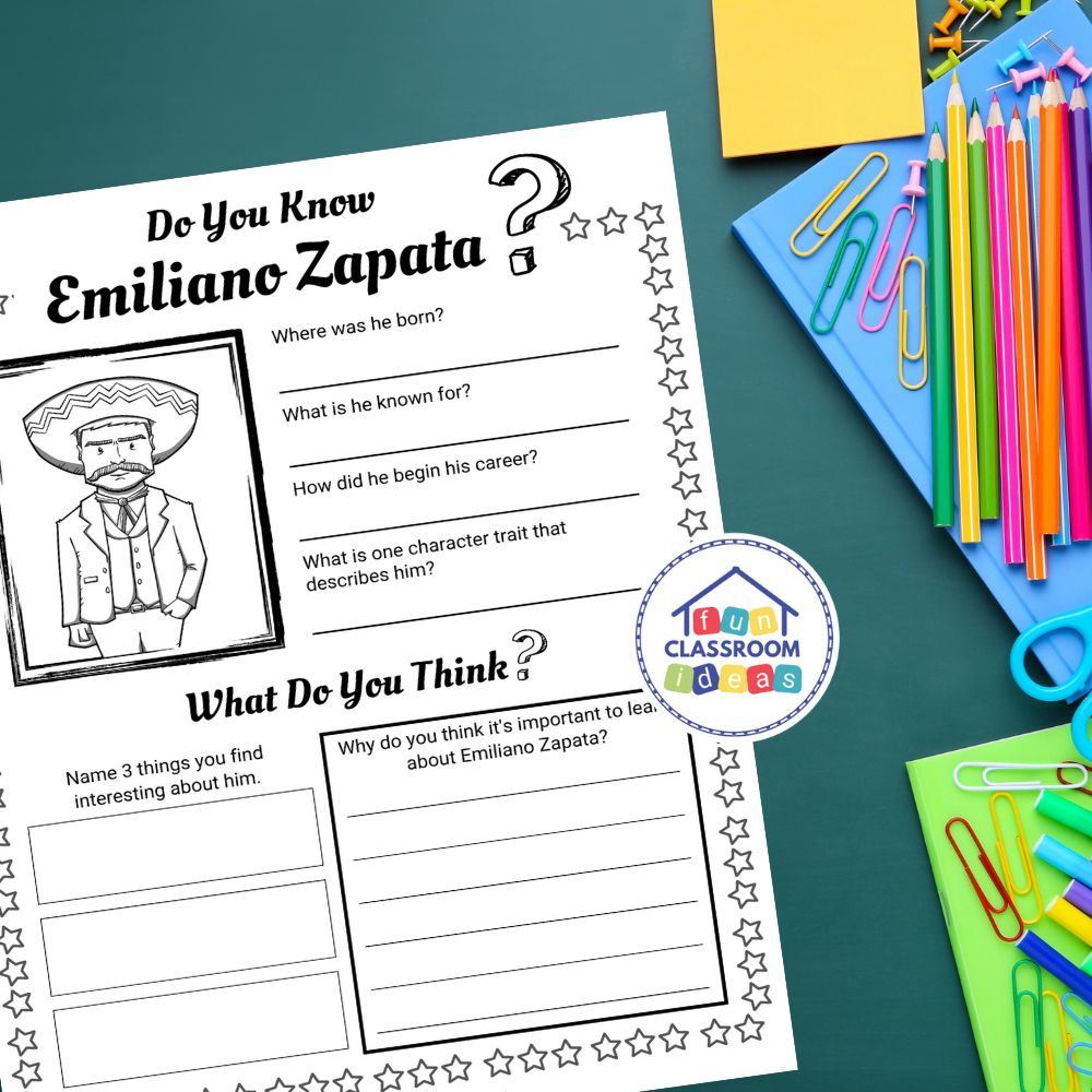 free Emiliano Zapata worksheets pdf