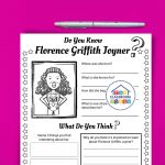 free Florence Griffith Joyner worksheet