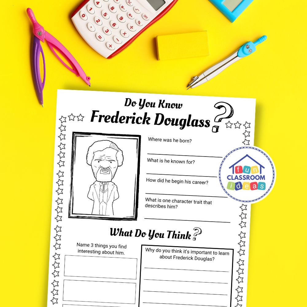 free Frederick Douglass worksheet