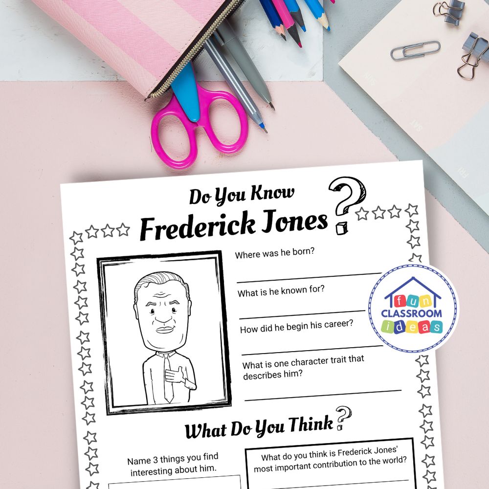 free Frederick Jones worksheet