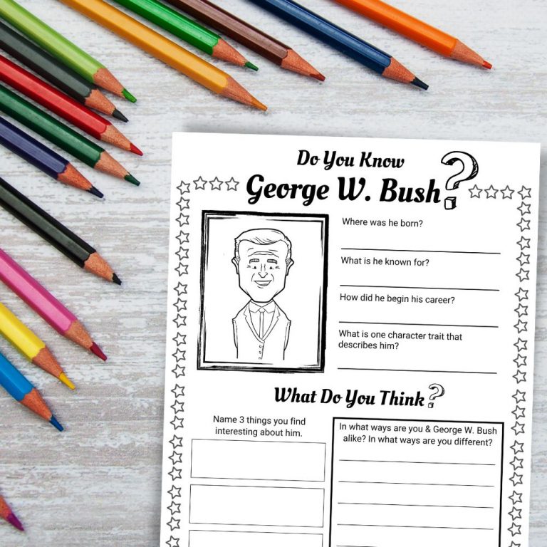 Free George W. Bush Worksheet - Level-Up Your Worksheets