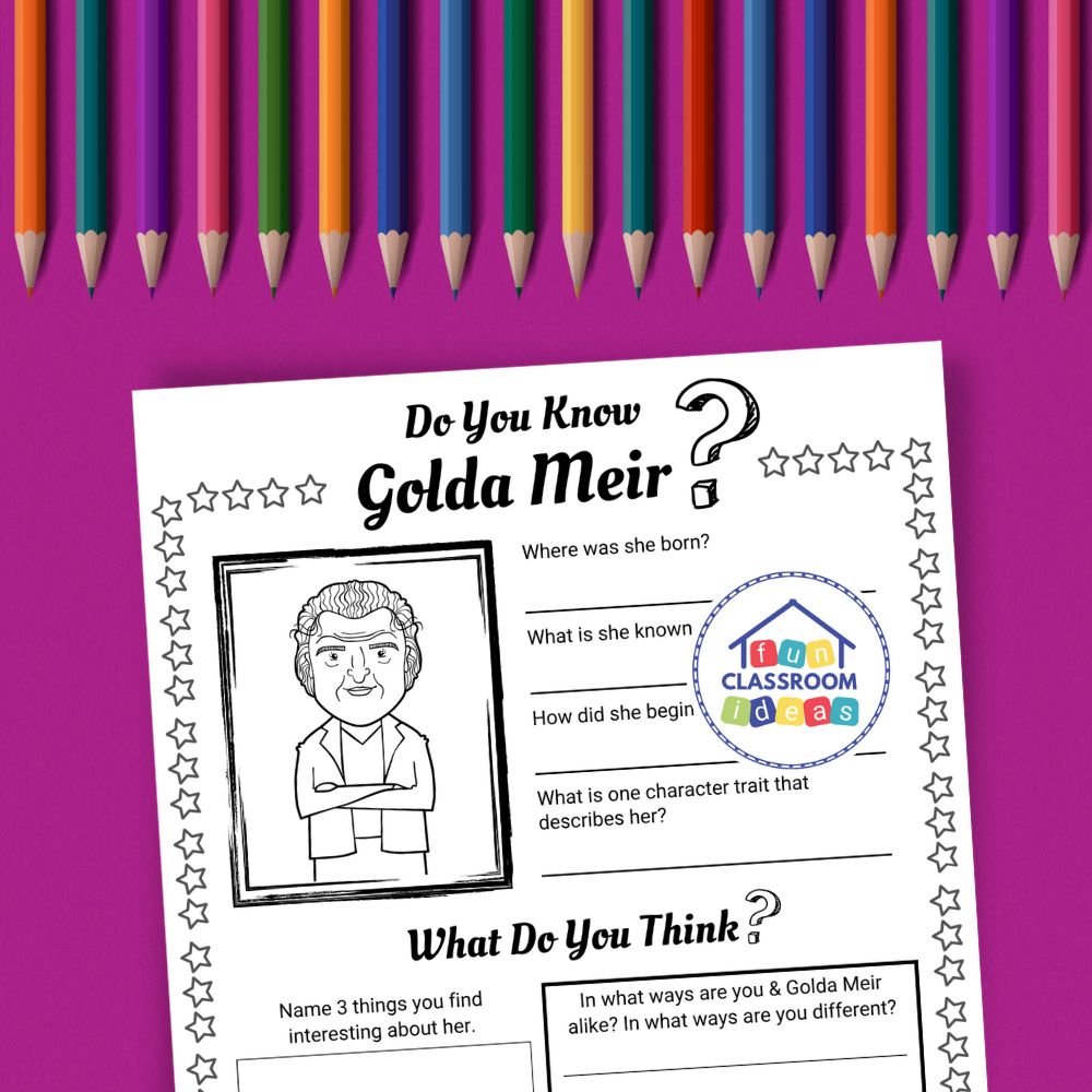free Golda Meir worksheet