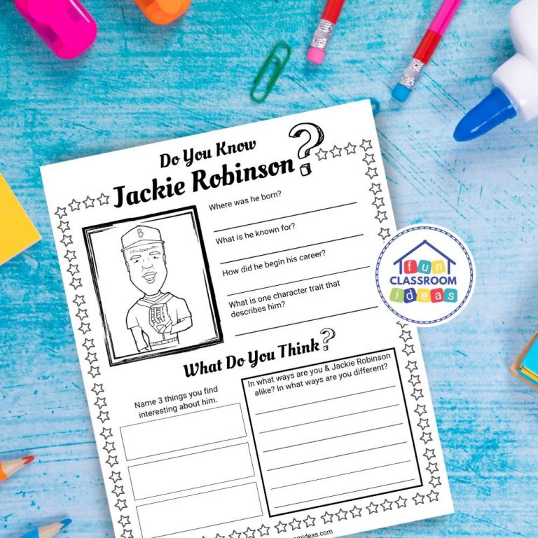 Free Jackie Robinson Worksheet Level Up Your Worksheets
