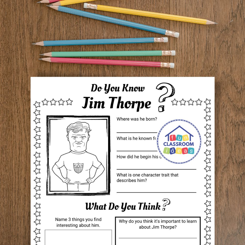 Free Jim Thorpe Worksheet