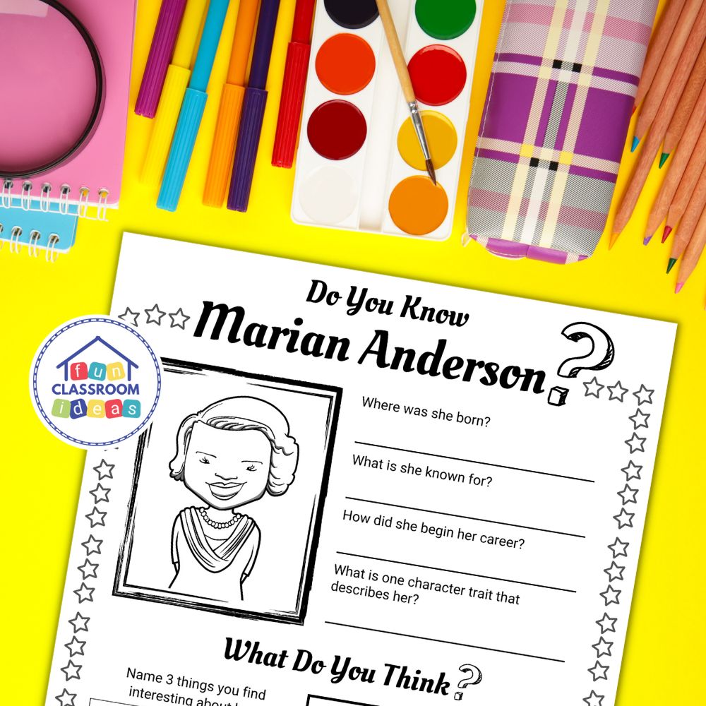 free Marian Anderson worksheet