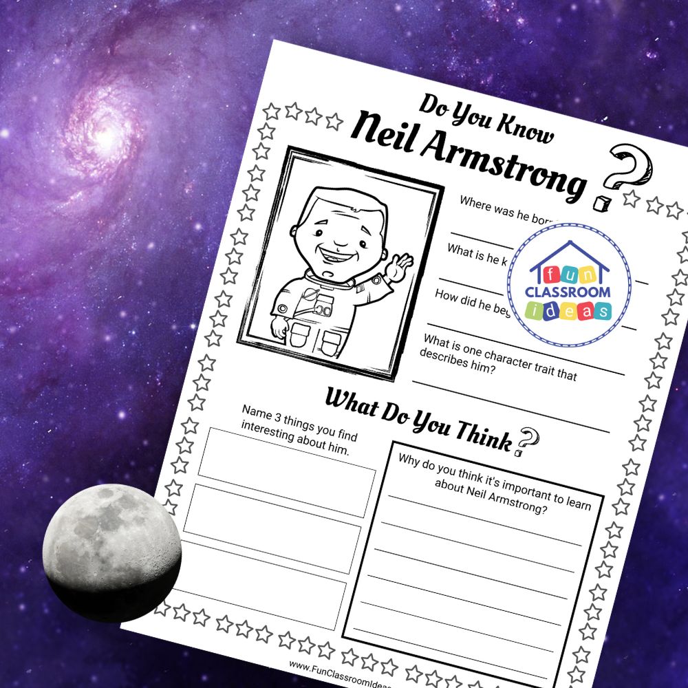 free Neil Armstrong worksheet