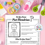 free Piet Mondrian worksheet