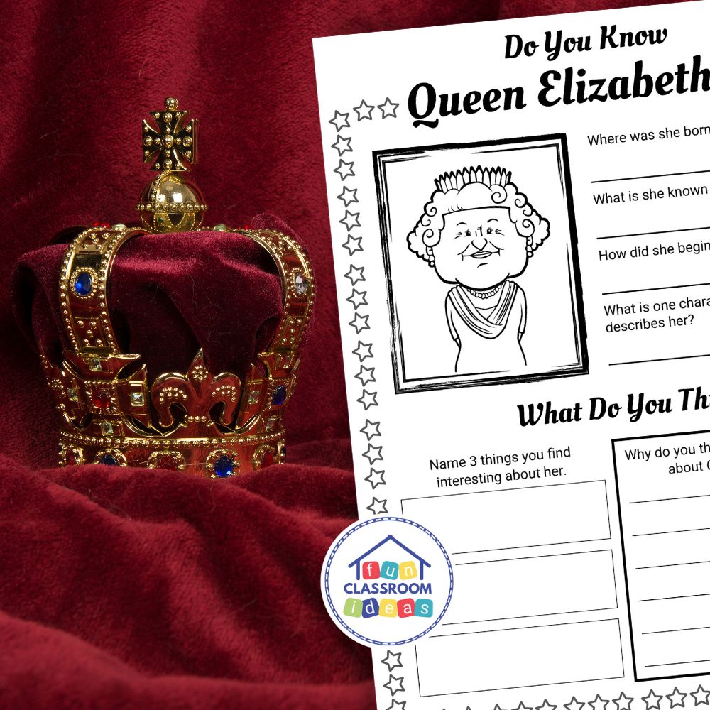 free Queen Elizabeth II worksheet