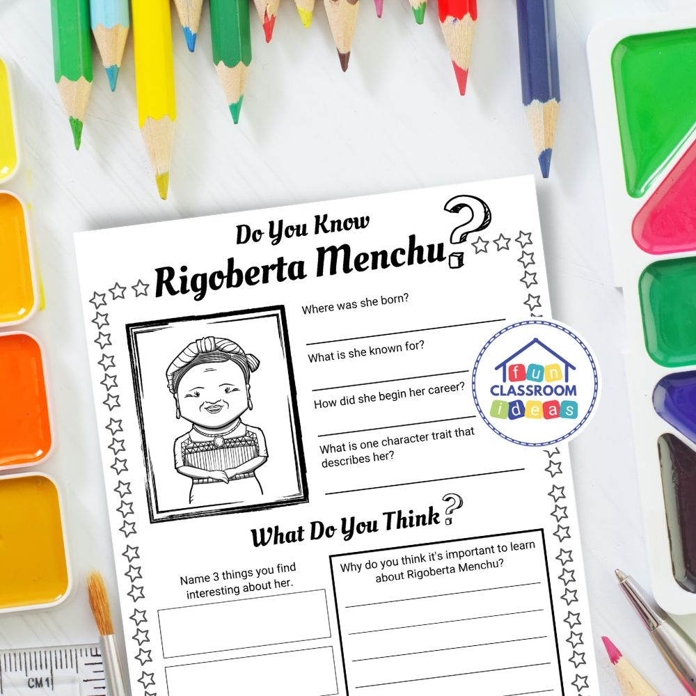 free Rigoberta Menchu worksheet