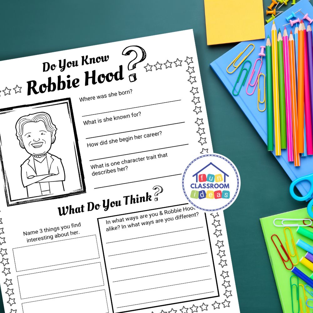 free Robbie Hood worksheets pdf