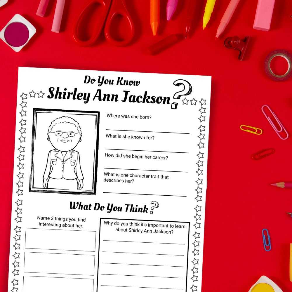 free Shirley Ann Jackson worksheets pdf