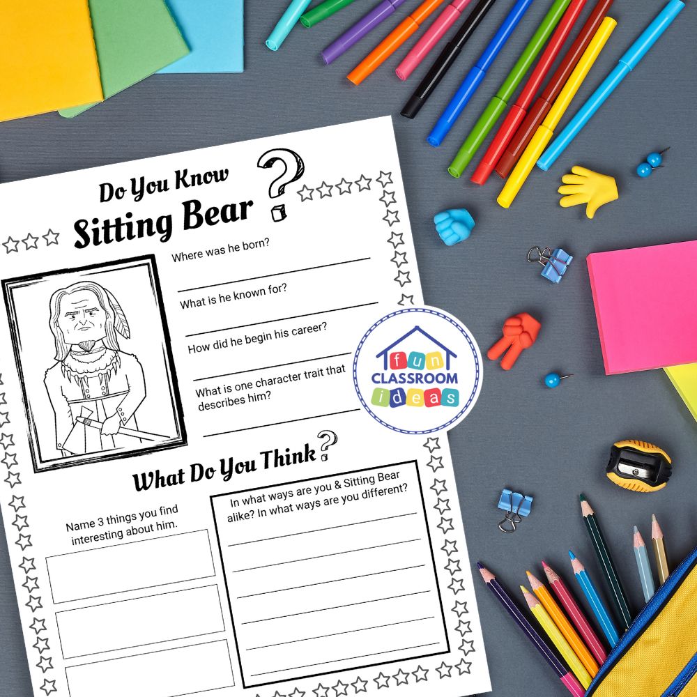 Free Sitting Bear Worksheet