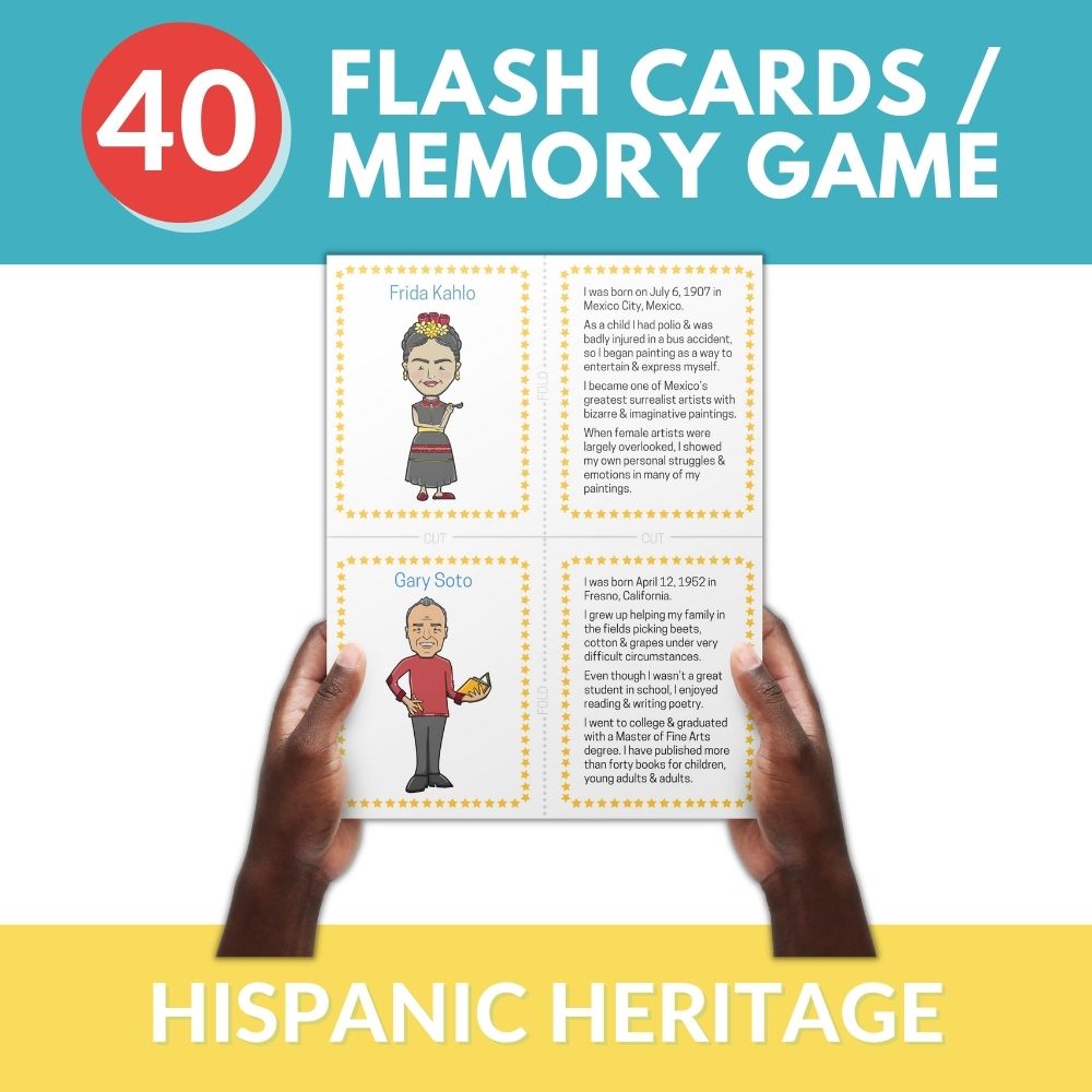 hispanic heritage flash cards cover